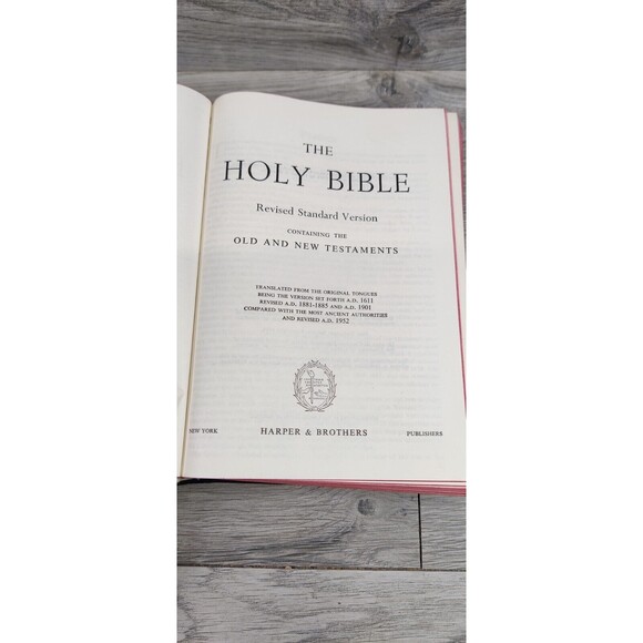Vintage HOLY BIBLE REVISED STANDARD VERSION 1952 Black Church Pew Bible - Picture 4 of 12